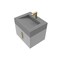 Castello Usa Nile 24-inch Gray Vanity Set with Gray Top and Gold Handles CB-MC-24G-GLD-2053-GR - alternate 1